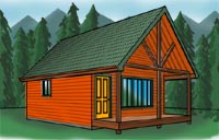 Cabin plans at cabinplans123. Many great cabin plans, money back 